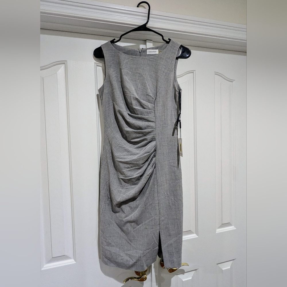 Calvin Klein Gray Midi Dress Size 2 - NWT